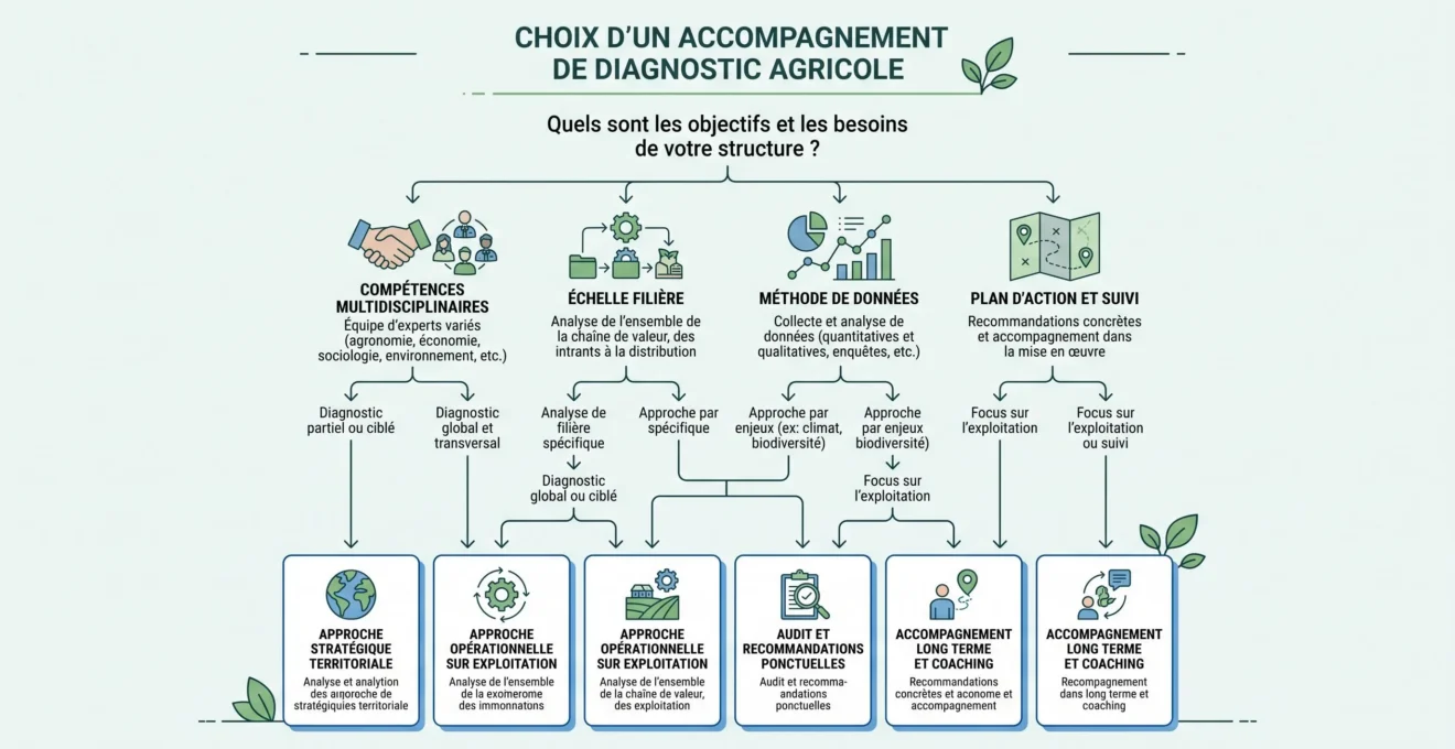 Critères pour choisir un prestataire de diagnostic agroécologique de filière